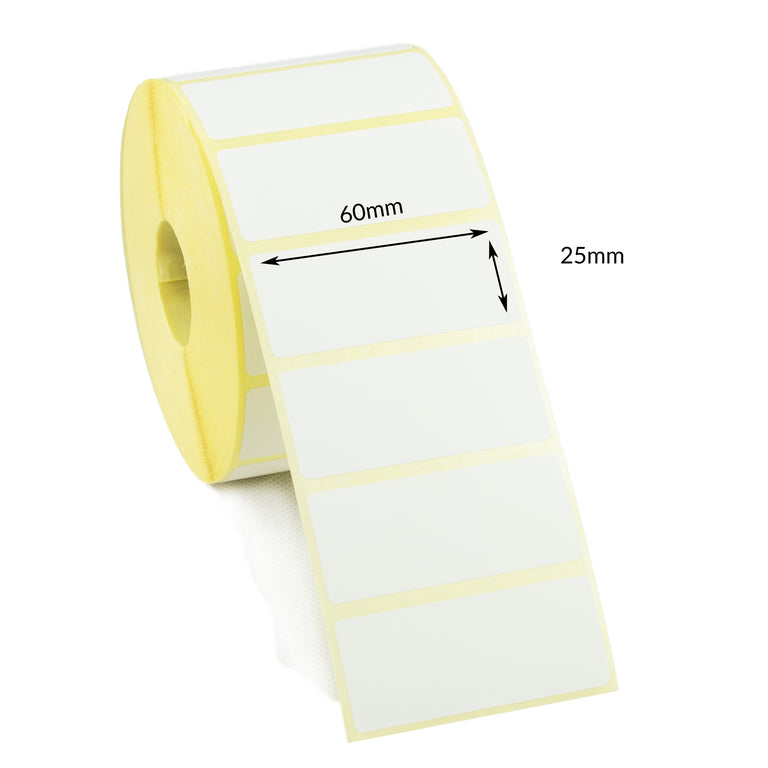 60 x 45mm Direct Thermal Labels - Freezer Grade Adhesive