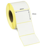 60 x 45mm Direct Thermal Labels - Permanent Adhesive