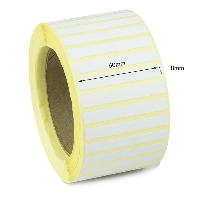 60 x 8mm Direct Thermal Labels - Freezer Grade Adhesive