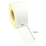 70 x 125mm Direct Thermal Labels - Permanent Adhesive