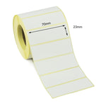70 x 23mm Direct Thermal Labels - Permanent Adhesive