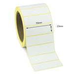 70 x 23mm Direct Thermal Labels - Permanent Adhesive