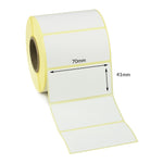 70 x 41mm Direct Thermal Labels - Permanent Adhesive