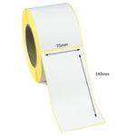 75 x 140mm Direct Thermal Labels - Permanent Adhesive