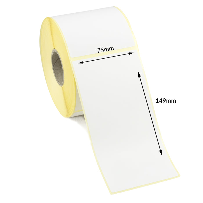 75 x 149mm Direct Thermal Labels - Freezer Grade Adhesive