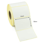 75 x 50mm Direct Thermal Labels - Freezer Grade Adhesive