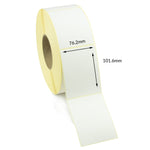 76.2 x 101.6mm Direct Thermal Labels - Freezer Grade Adhesive