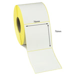 76 x 76mm Direct Thermal Labels - Permanent Adhesive