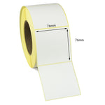 76 x 76mm Direct Thermal Labels - Freezer Grade Adhesive