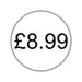 500 x 25mm Diameter, Printed Price Labels. Black Print / White Labels. Permanent adhesive.
