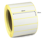 80 x 20mm Direct Thermal Labels - Freezer Grade Adhesive