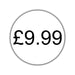 500 x 25mm Diameter, Printed Price Labels. Black Print / White Labels. Permanent adhesive.