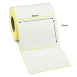 90 x 74mm Direct Thermal Labels - Freezer Grade Adhesive