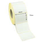90 x 75mm Direct Thermal Labels - Permanent Adhesive