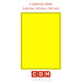 Pantone Yellow, A4 Sheet Labels, 1 Label per Sheet. (199.6mm x 289.1mm). Matt Paper / Permanent adhesive.