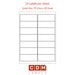 A4 Sheet Labels, 14 Labels per Sheet (99.1mm x 38.1mm). Matt White Paper. Permanent adhesive.
