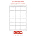 A4 Sheet Labels, 18 Labels per Sheet (63.5mm x 46.6mm). Matt White Paper. Permanent adhesive.
