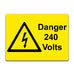 Danger 240 Volts Electrical Safety Warning Labels - 76 x 51mm