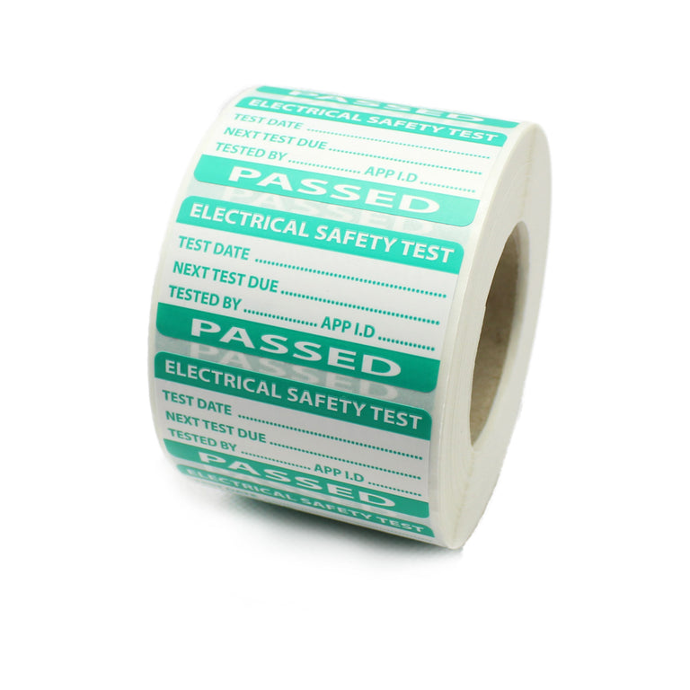 1,000 PAT Test Labels - Passed - 50 x 25mm.