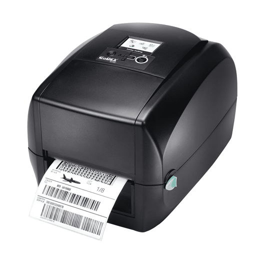 Godex RT730i Direct Thermal / Thermal Transfer, 4" Desktop Printer with colour display. 300dpi. USB (H/D), RS232, Ethernet.