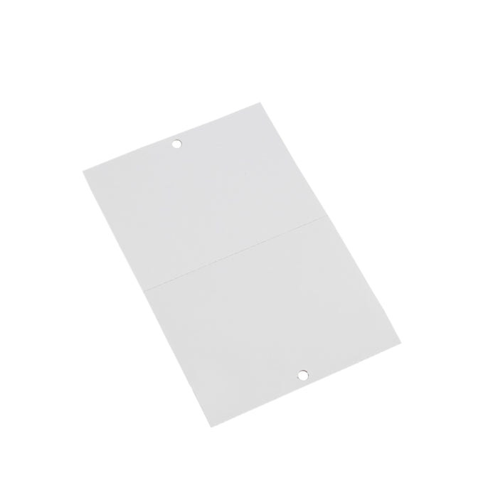 4" x 3" (101.6mm x 76.2mm) Fanfolded, Double sided, Hole Punched event Badges.