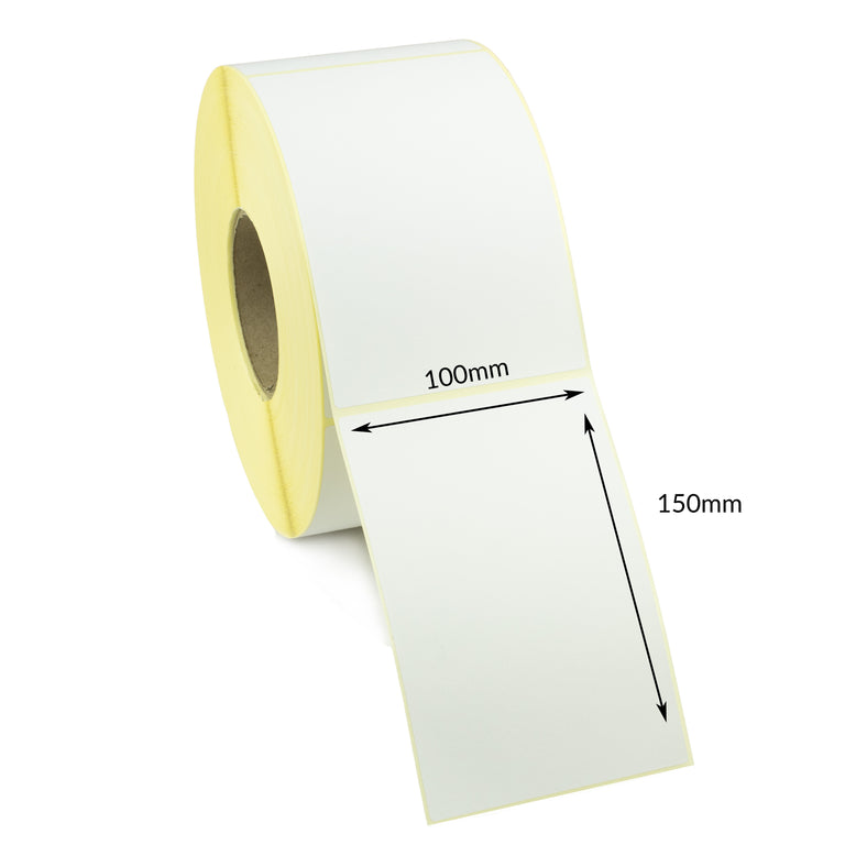 100 x 150mm Direct Thermal Labels - Economy. 10 Rolls of 1,000 - 10,000 Labels.