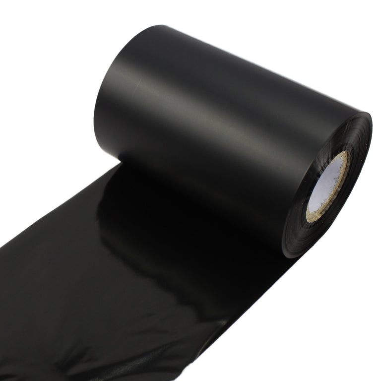 110mm x 450m, Black, Wax Ribbon. 