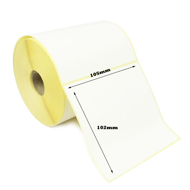 105 x 102mm Direct Thermal Labels - Economy. 20 Rolls of 500 - 10,000 Labels.