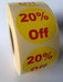 20% Off Promotional Labels - 40mm diameter