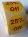 25% Off Promotional Labels - 40mm diameter