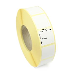 25 x 25mm Thermal Transfer / Semi Gloss Labels with Permanent Adhesive - 20,000 labels - 76mm Core