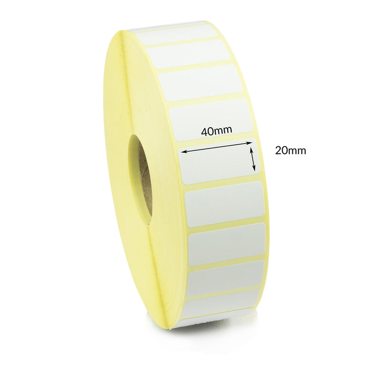 40 x 20mm Direct Thermal Labels - Economy. 5 Rolls of 2,000 - 10,000 Labels.