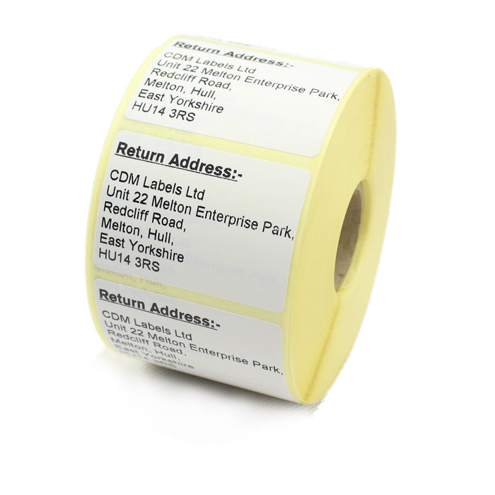 50 x 35mm White Return Address Labels (500 Labels)