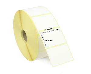 50 x 35mm Direct Thermal Labels - Economy - 1 Roll of 4,000 Labels