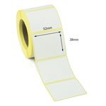 52mm x 38mm Direct Thermal Labels, Permanent adhesive. 2 Rolls of 1,000 labels - 2,000 labels.