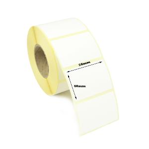 58 x 40mm Direct Thermal Labels - Economy - 1 Roll of 1,500 Labels.