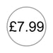 500 x 25mm Diameter, Printed Price Labels. Black Print / White Labels. Permanent adhesive.
