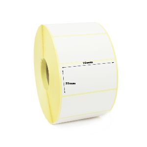 70 x 35mm Thermal Transfer Labels, Permanent Adhesive. 12 Rolls of 1,000 - 12,000 Labels.