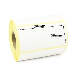 76 x 38mm Direct Thermal Labels - 10 Rolls of 1,500 - 15,000 Labels