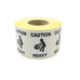 Caution Heavy Labels / Stickers. 100mm x 75mm, Permanent Adhesive. Black & White.