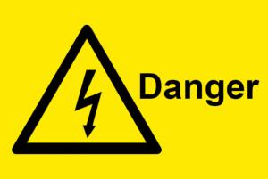 Danger - Electrical Symbol Electrical Safety Warning Labels - 76 x 51mm