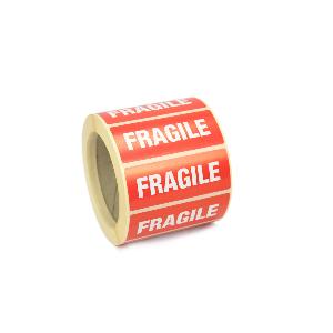 89mm x 36mm printed " Fragile " mailing Labels / stickers. Permanent Adhesive.