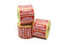 Handle With Care Labels, Red and White, Permanent adhesive. 50mm x 25mm.