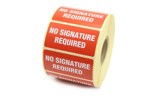 No Signature Required Labels - 50 x 25mm