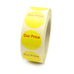 OUR PRICE Labels - Red Text on Yellow Labels. Ideal for retail. 40mm diameter.