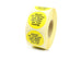 Proof Of Posting Labels, Yellow labels, Black Print. - 40mm Diameter