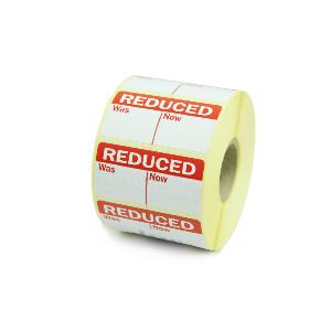 REDUCED - WAS / NOW PRICE Labels - 50 x 25mm
