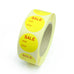 Sale - Was / Now Labels - Printed Red Text on Yellow labels. 40mm Diameter.