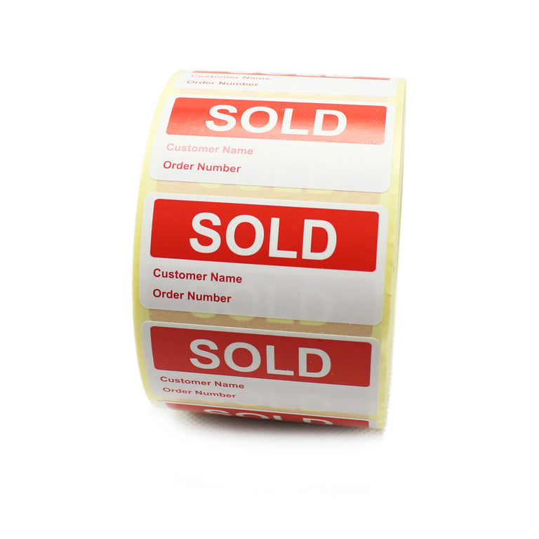 Sold Labels with Customer Name & Order Number | CDM Labels