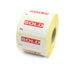 Sold To Labels - Printed retail labels. Red and White. 50 x 25mm